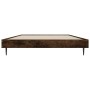 Bettgestell aus geräuchertem Eichenholzwerkstoff, 90 x 190 cm von vidaXL, Betten und Lattenroste - Ref: Foro24-832306, Preis:...
