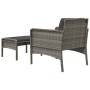 Garden furniture set 2 pieces with gray synthetic rattan cushions by vidaXL, Garden sets - Ref: Foro24-319679, Price: 126,32 ...