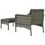 Garden furniture set 2 pieces with gray synthetic rattan cushions by vidaXL, Garden sets - Ref: Foro24-319679, Price: 124,33 ...