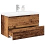 Mueble con lavabo integrado madera envejecida