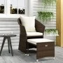 2-piece garden furniture set and brown synthetic rattan cushions by vidaXL, Garden sets - Ref: Foro24-319683, Price: 157,22 €...
