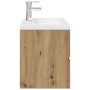Mueble para lavabo con lavabo integrado y grifo roble artesanal