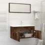 2-teiliges Badezimmermöbel-Set aus geräuchertem Eichensperrholz von vidaXL, Badezimmermöbel - Ref: Foro24-826623, Preis: 59,5...