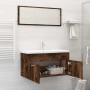 2-teiliges Badezimmermöbel-Set aus geräuchertem Eichensperrholz von vidaXL, Badezimmermöbel - Ref: Foro24-826623, Preis: 60,2...