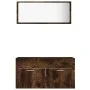 2-teiliges Badezimmermöbel-Set aus geräuchertem Eichensperrholz von vidaXL, Badezimmermöbel - Ref: Foro24-826623, Preis: 59,5...