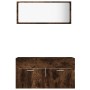 Set de muebles baño 2 pzas madera contrachapada roble ahumado de vidaXL, Muebles de baño - Ref: Foro24-826623, Precio: 60,20 €