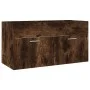Set de muebles baño 2 pzas madera contrachapada roble ahumado de vidaXL, Muebles de baño - Ref: Foro24-826623, Precio: 59,56 ...