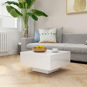 Glossy white engineered wood coffee table 60x60x31.5 cm by vidaXL, Coffee table - Ref: Foro24-806891, Price: 66,97 €, Discoun...