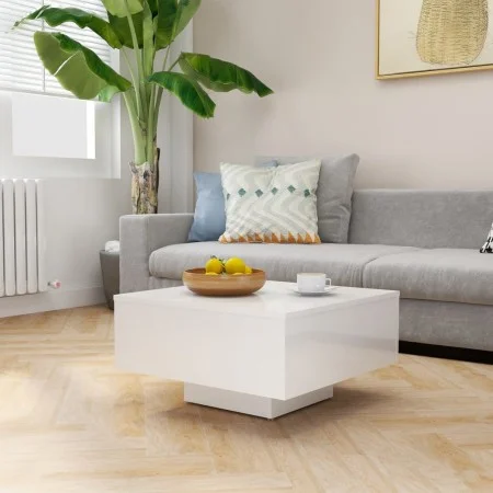 Glossy white engineered wood coffee table 60x60x31.5 cm by vidaXL, Coffee table - Ref: Foro24-806891, Price: 66,97 €, Discoun...