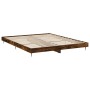 Smoked oak engineered wood bed frame 150x200cm by vidaXL, Beds and slatted bases - Ref: Foro24-832242, Price: 124,98 €, Disco...
