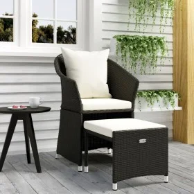 Garden furniture set 2 pieces and black synthetic rattan cushions by vidaXL, Garden sets - Ref: Foro24-319684, Price: 150,80 ...