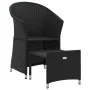 Set mit 2 Gartenmöbeln und Kissen Kunstrattan schwarz von vidaXL, Gartensets - Ref: Foro24-319684, Preis: 150,79 €, Rabatt: %