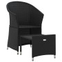 Set mit 2 Gartenmöbeln und Kissen Kunstrattan schwarz von vidaXL, Gartensets - Ref: Foro24-319684, Preis: 144,75 €, Rabatt: %