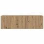 Mueble para TV de pared madera contrachapada artesanal 8 piezas