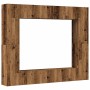 Conjunto de mueble de TV 8 piezas montado la pared madera vieja