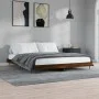 Oak brown engineered wood bed frame 150x200 cm by vidaXL, Beds and slatted bases - Ref: Foro24-832244, Price: 127,09 €, Disco...