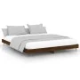 Oak brown engineered wood bed frame 150x200 cm by vidaXL, Beds and slatted bases - Ref: Foro24-832244, Price: 127,09 €, Disco...