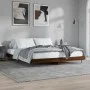 Oak brown engineered wood bed frame 150x200 cm by vidaXL, Beds and slatted bases - Ref: Foro24-832244, Price: 127,09 €, Disco...