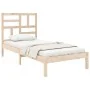 Solid pine wood bed frame 90x200 cm by vidaXL, Beds and slatted bases - Ref: Foro24-3105935, Price: 81,32 €, Discount: %