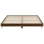 Oak brown engineered wood bed frame 150x200 cm by vidaXL, Beds and slatted bases - Ref: Foro24-832244, Price: 127,09 €, Disco...