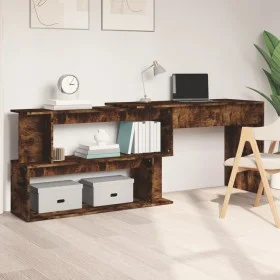 Eckschreibtisch aus geräuchertem Eichensperrholz 200x50x76 cm von vidaXL, Schreibtische - Ref: Foro24-815423, Preis: 89,54 €,...