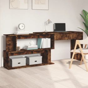 Eckschreibtisch aus geräuchertem Eichensperrholz 200x50x76 cm von vidaXL, Schreibtische - Ref: Foro24-815423, Preis: 91,85 €,...