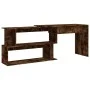 Eckschreibtisch aus geräuchertem Eichensperrholz 200x50x76 cm von vidaXL, Schreibtische - Ref: Foro24-815423, Preis: 89,54 €,...