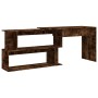 Eckschreibtisch aus geräuchertem Eichensperrholz 200x50x76 cm von vidaXL, Schreibtische - Ref: Foro24-815423, Preis: 91,85 €,...