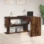 Eckschreibtisch aus geräuchertem Eichensperrholz 200x50x76 cm von vidaXL, Schreibtische - Ref: Foro24-815423, Preis: 89,54 €,...
