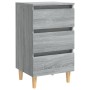 2 pcs bedside tables with Sonoma gray wood legs 40x35x69 cm by vidaXL, Nightstands - Ref: Foro24-813137, Price: 127,75 €, Dis...
