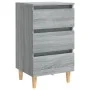 2 pcs bedside tables with Sonoma gray wood legs 40x35x69 cm by vidaXL, Nightstands - Ref: Foro24-813137, Price: 125,78 €, Dis...