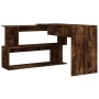 Eckschreibtisch aus geräuchertem Eichensperrholz 200x50x76 cm von vidaXL, Schreibtische - Ref: Foro24-815423, Preis: 91,85 €,...