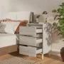 2 pcs bedside tables with Sonoma gray wood legs 40x35x69 cm by vidaXL, Nightstands - Ref: Foro24-813137, Price: 125,78 €, Dis...