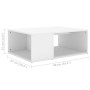 Couchtisch aus weißem Sperrholz, 90 x 67 x 33 cm von vidaXL, Couchtisch - Ref: Foro24-806903, Preis: 56,27 €, Rabatt: %