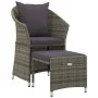 Set de muebles de jardín 2 pzas cojines ratán sintético gris de vidaXL, Conjuntos de jardín - Ref: Foro24-319685, Precio: 135...