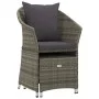 Set de muebles de jardín 2 pzas cojines ratán sintético gris de vidaXL, Conjuntos de jardín - Ref: Foro24-319685, Precio: 135...