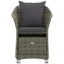 Set de muebles de jardín 2 pzas cojines ratán sintético gris de vidaXL, Conjuntos de jardín - Ref: Foro24-319685, Precio: 135...