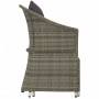 Set de muebles de jardín 2 pzas cojines ratán sintético gris de vidaXL, Conjuntos de jardín - Ref: Foro24-319685, Precio: 127...