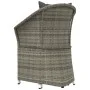 Set de muebles de jardín 2 pzas cojines ratán sintético gris de vidaXL, Conjuntos de jardín - Ref: Foro24-319685, Precio: 135...