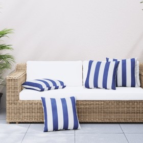 Cushions 4 units blue and white striped fabric 60x60 cm by vidaXL, Cushions - Ref: Foro24-360418, Price: 55,25 €, Discount: %
