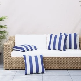 Cushions 4 units blue and white striped fabric 60x60 cm by vidaXL, Cushions - Ref: Foro24-360418, Price: 53,83 €, Discount: %