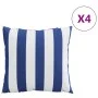Cushions 4 units blue and white striped fabric 60x60 cm by vidaXL, Cushions - Ref: Foro24-360418, Price: 53,83 €, Discount: %