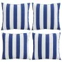 Cojines 4 unidades tela a rayas azul y blanco 60x60 cm de vidaXL, Cojines - Ref: Foro24-360418, Precio: 53,81 €, Descuento: %