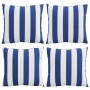 Kissen 4 Einheiten blau-weiß gestreifter Stoff 60x60 cm von vidaXL, Kissen - Ref: Foro24-360418, Preis: 55,25 €, Rabatt: %