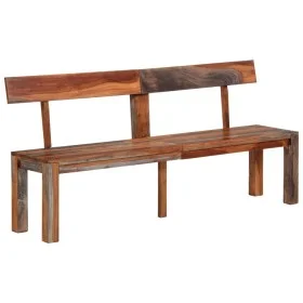 Bank mit Rückenlehne aus massivem grauem Akazienholz 160 cm von vidaXL, Ess- und Küchenbänke - Ref: Foro24-353312, Preis: 184...