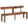 Bank mit Rückenlehne aus massivem grauem Akazienholz 160 cm von vidaXL, Ess- und Küchenbänke - Ref: Foro24-353312, Preis: 184...