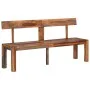 Bank mit Rückenlehne aus massivem grauem Akazienholz 160 cm von vidaXL, Ess- und Küchenbänke - Ref: Foro24-353312, Preis: 184...