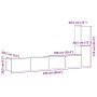 Muebles de TV de pared 3 uds madera vieja madera de ingeniería