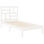 Solid white pine wood bed frame 90x200 cm by vidaXL, Beds and slatted bases - Ref: Foro24-3105936, Price: 94,32 €, Discount: %