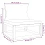 Solid acacia wood central garden sofa with green cushions by vidaXL, Modular outdoor sofas - Ref: Foro24-360021, Price: 112,5...